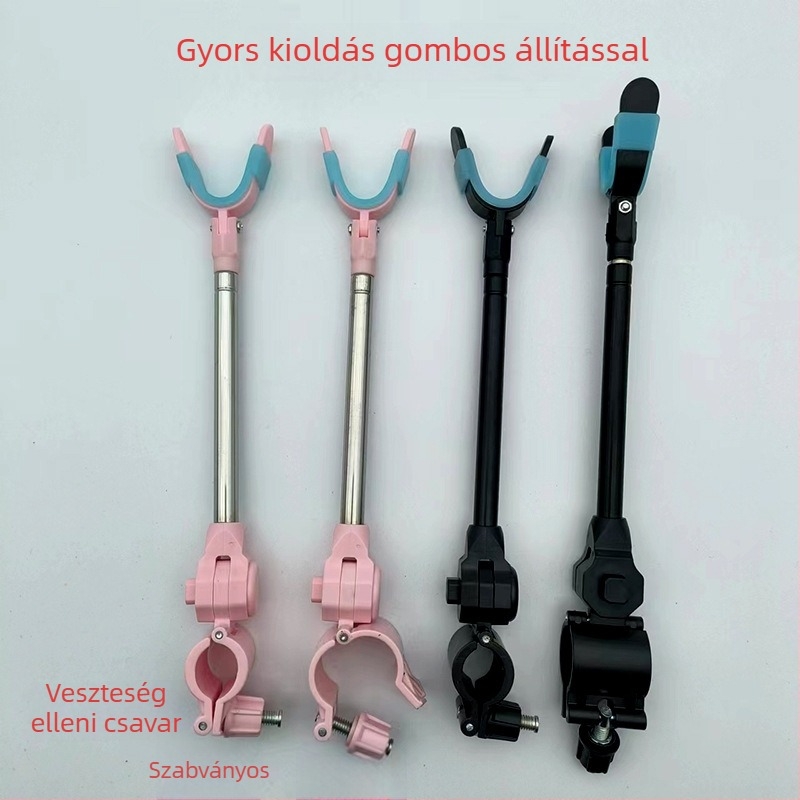 Gombbal állítható gyorskioldó hátsó tartó nagy tárgyakhoz, standard hátsó tartó, horgászbot-tartó és antenna-tartó