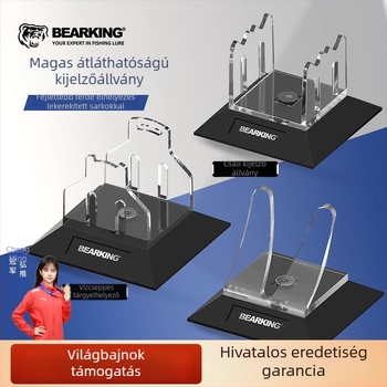 Bearking horgászorsó kiállító állvány, PC anyagból, megjelenítő állvány forgóorsókhoz