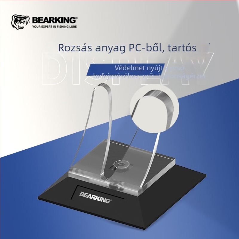 Bearking horgászorsó kiállító állvány, PC anyagból, megjelenítő állvány forgóorsókhoz