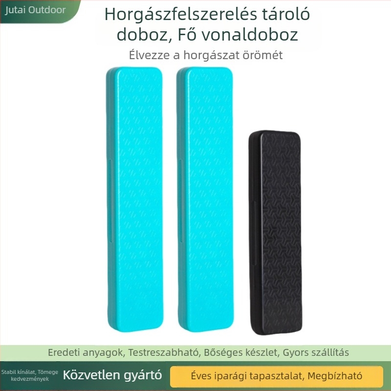 Hordozható damil- és horogtároló doboz, nagy kapacitású