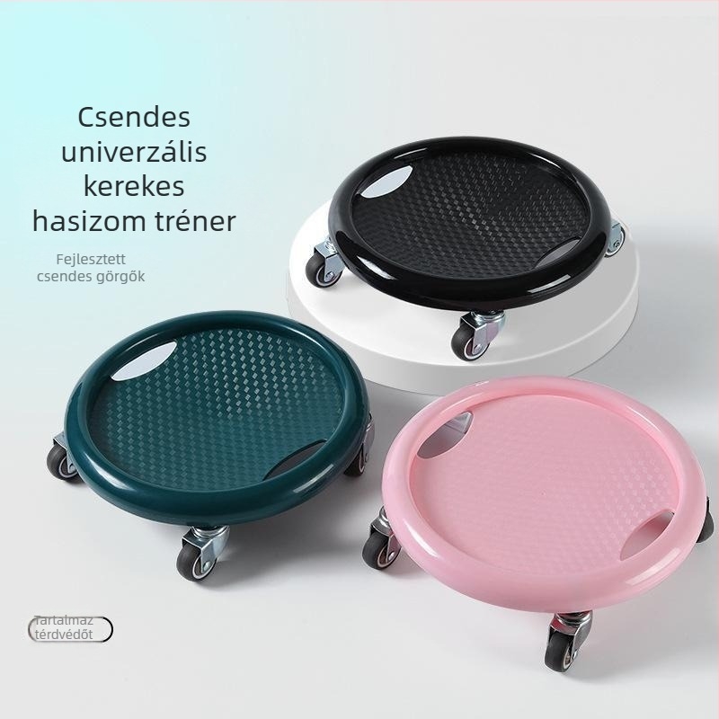 Négylábú hasizom-edző kerék, csendes működés, univerzális modell, ideális irodába, otthonra és a szabadba – súly 0,85 kg