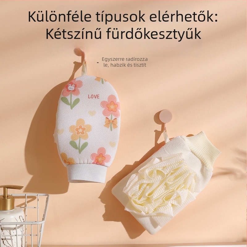 Exfoliáló fürdő kesztyű - kettős réteg, 100% viszkóz, Enjoy márka, általános használatra