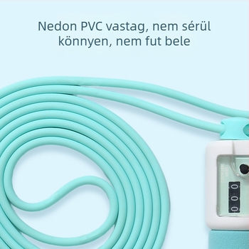 Gyerekeknek való ugrókötél, állítható hosszúságú, habfogóval, PVC, csúszásmentes, kopásálló