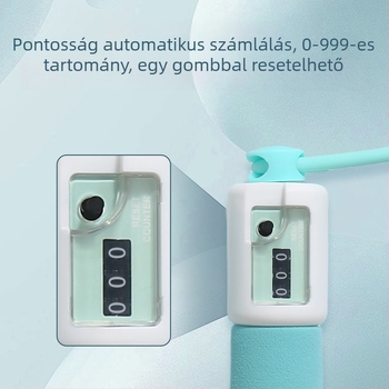 Gyerekeknek való ugrókötél, állítható hosszúságú, habfogóval, PVC, csúszásmentes, kopásálló