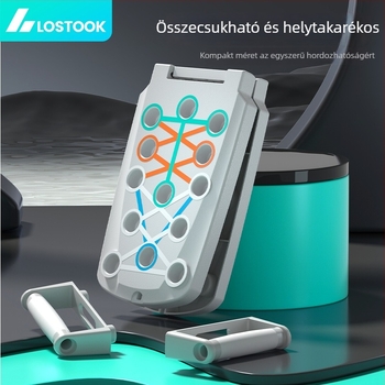 Lostock Összecsukható Push-up Állvány, Hordozható Fitnesz Tábla Mellkas- és Hasizom Edzéshez, Súly 500