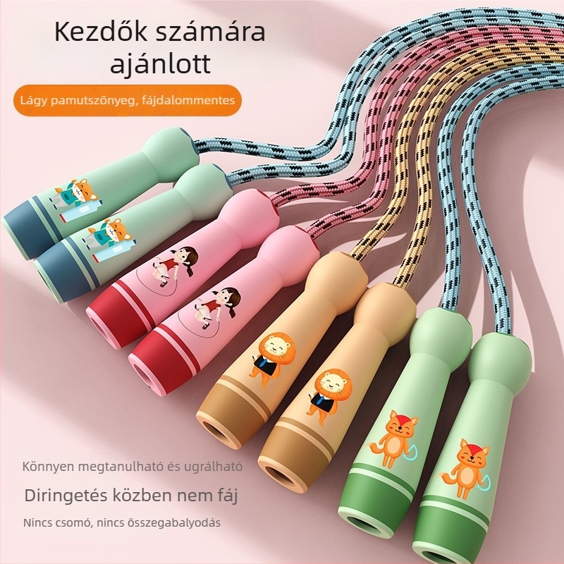 Gyerekeknek szánt ugrókötél karikatúra mintával, ABS anyagból, gyermekeknek, teljes test edzés és aerob ugrások