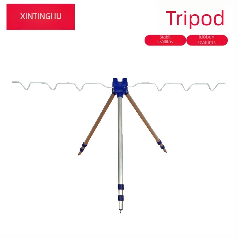 Horgászbot tripod alumíniumötvözetből, teleszkópos háromszög tartó – horgászfelszerelés kiegészítő