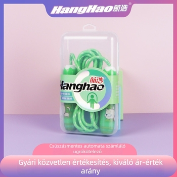 Hanghao gyerek ugrókötél műanyag fogantyúkkal, anti-összezavarodás, állítható, dobozos csomagolás