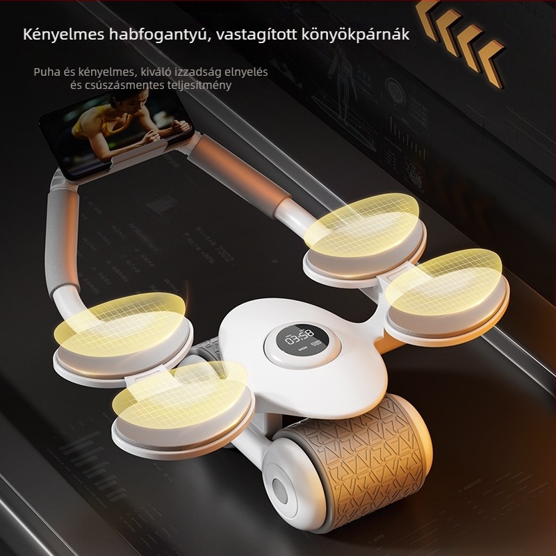 Kezdőknek szánt hasizomkerék, nem összehajtható, többfunkciós otthoni használatra, könyöktámasz, 2 kg