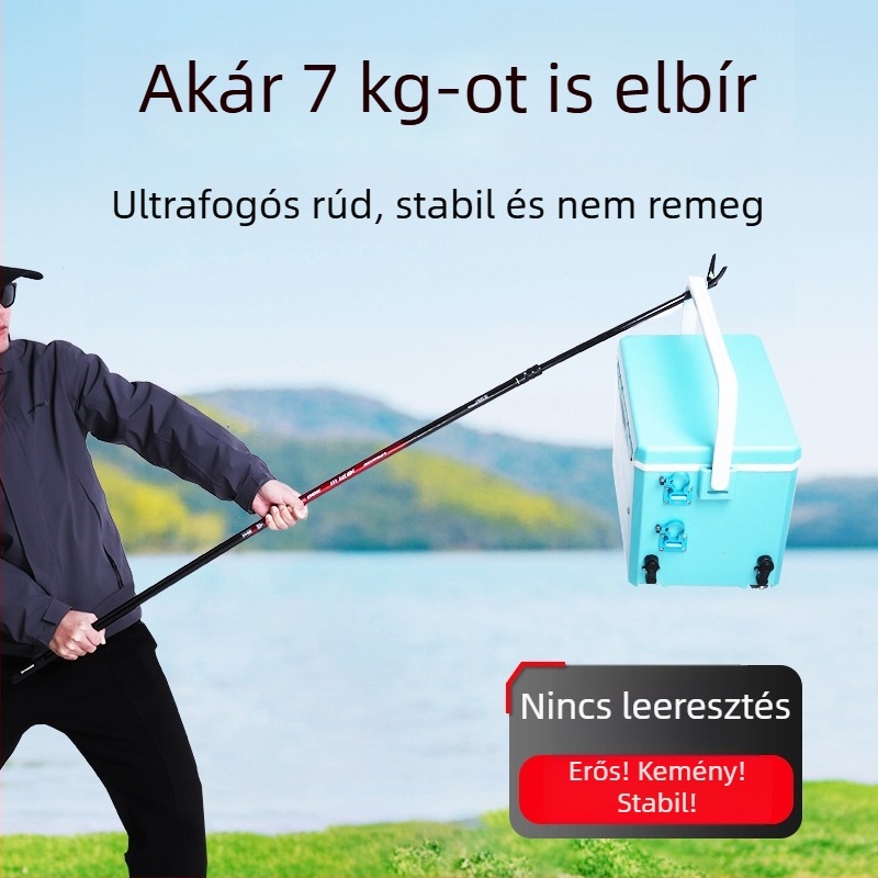 Háromszínű forgatható karbon állvány horgászathoz kültéren – könnyű talajállvány, kettős használat