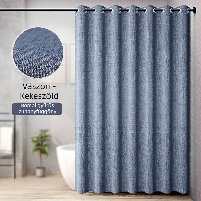 Autonomy lenvászon zuhanyfüggöny digitális nyomtatással, modern minimalista fürdőszobához