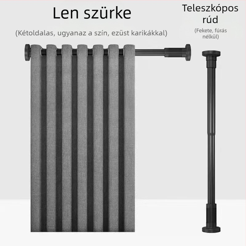 Vízálló és penészmentes fürdőszobai zuhanyfüggöny készlet, vastított kivitel, furatmentes telepítés, száraz–nedves elválasztás, mágneses felakasztás