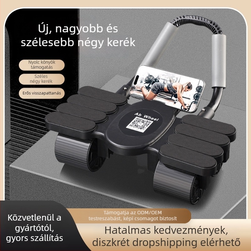 Automatikus visszapattanású haskerék, négykerekes kialakítás, súly 1,9 kg, irodai és otthoni használatra