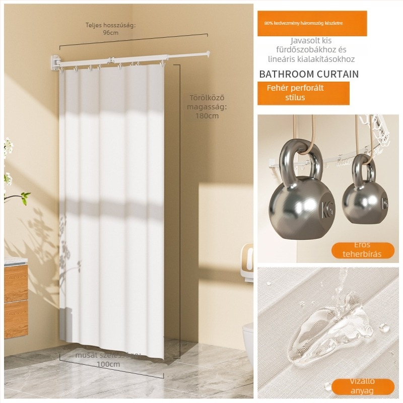 Booker Poliészter Zuhanyfüggöny – Modern Minimalista Stílus