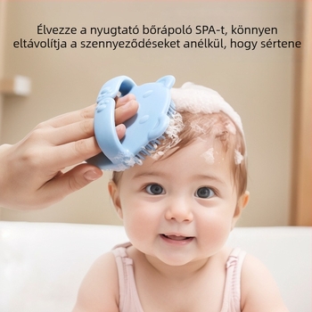 Gyerekeknek szóló fürdőecset medve motívummal – műanyag masszírozó ecset