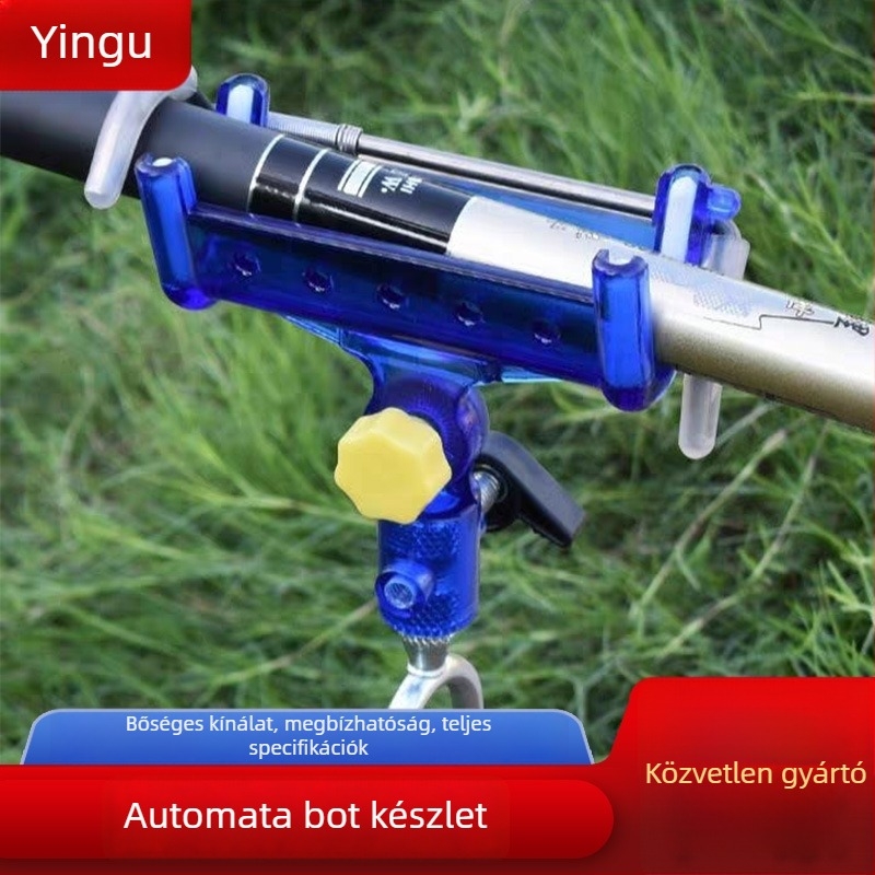 Kétfunkciós horgászbot tartó – fémből, összecsukható, többirányú forgatás, automata zárás