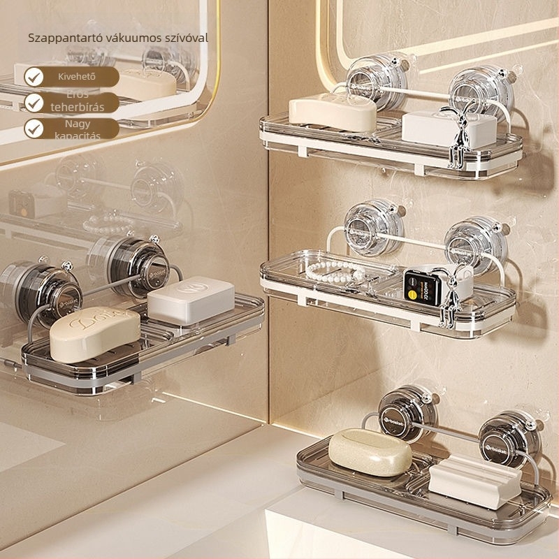 Fali szappantartó szívókoronggal, kiváló minőségű, fém és műanyag; 24 db a csomagban; Márka: Egyéb