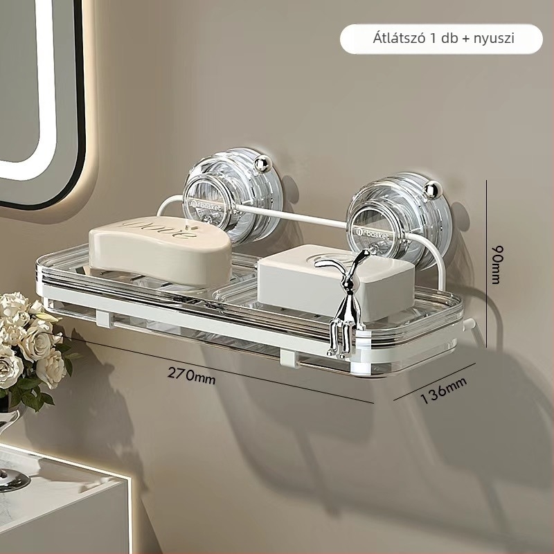 Fali szappantartó szívókoronggal, kiváló minőségű, fém és műanyag; 24 db a csomagban; Márka: Egyéb