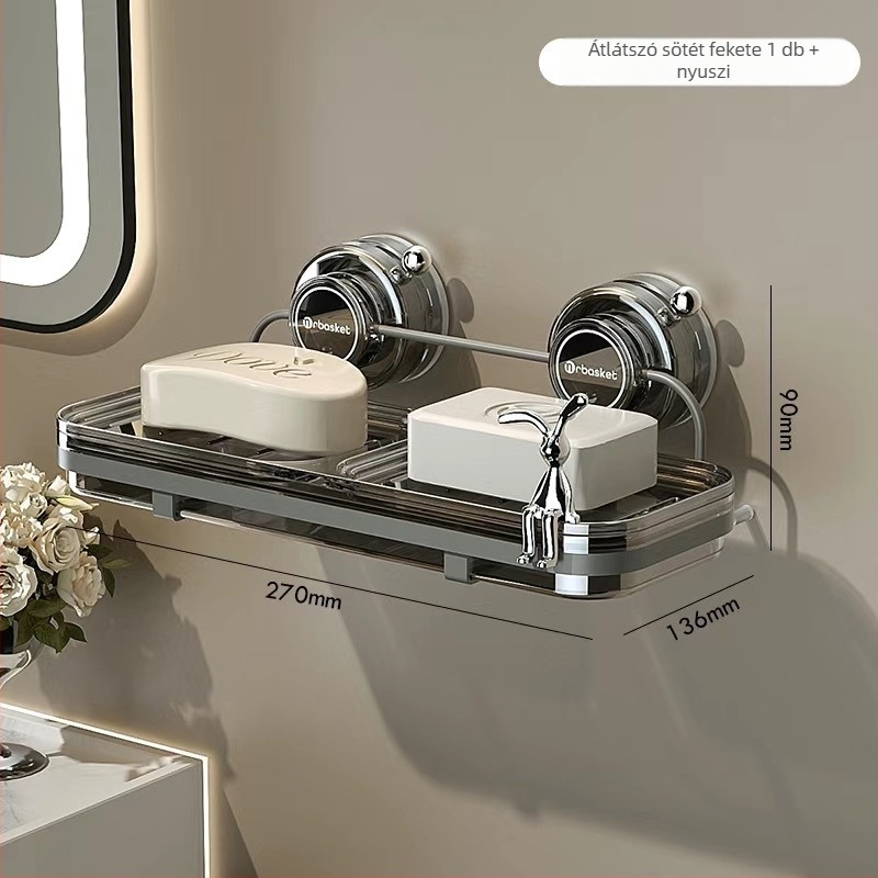 Fali szappantartó szívókoronggal, kiváló minőségű, fém és műanyag; 24 db a csomagban; Márka: Egyéb