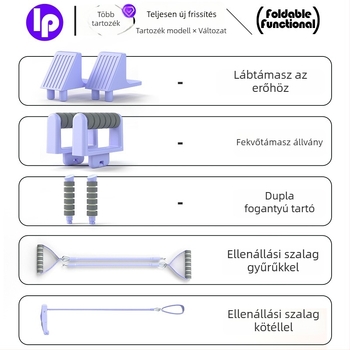 Pilates ágy, sokfunkciós fitnesz tábla otthoni edzésekhez – has, csípő és lábak, hordozható