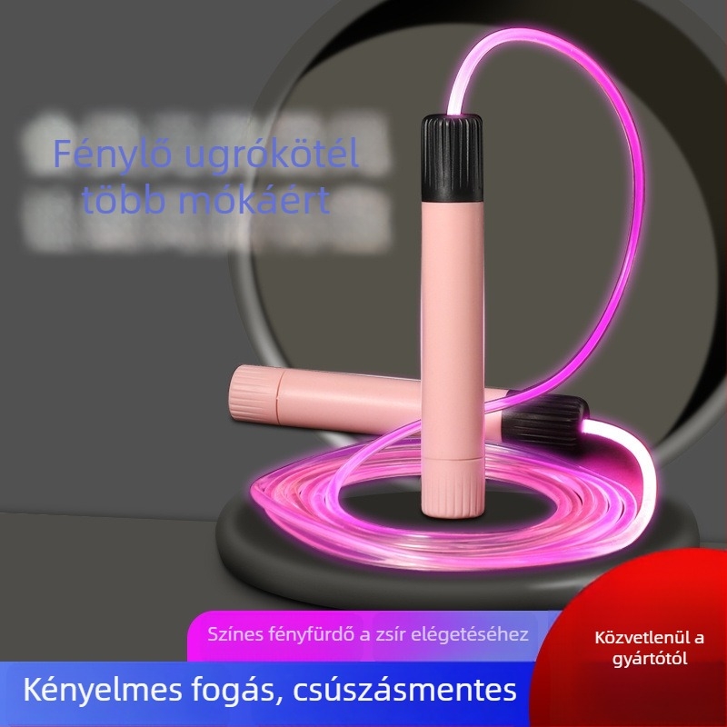 Qiaofeng világító ugrókötél anti-tekeredés, állítható hossz, PU 2,5 mm