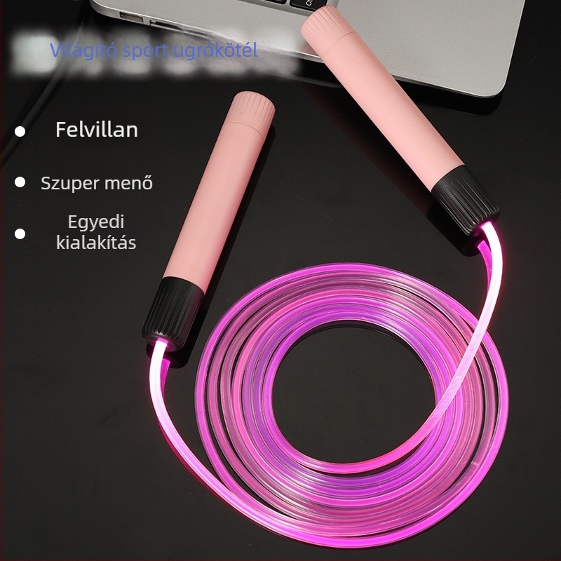 Qiaofeng világító ugrókötél anti-tekeredés, állítható hossz, PU 2,5 mm
