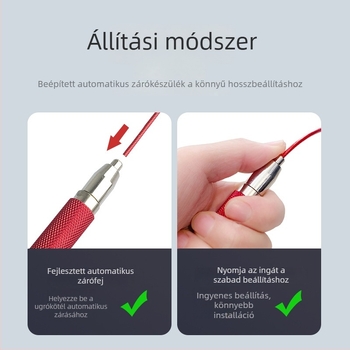Önzáró mechanizmusú professzionális ugrókötél - PVC zsinór, Yue Shang, edzéshez