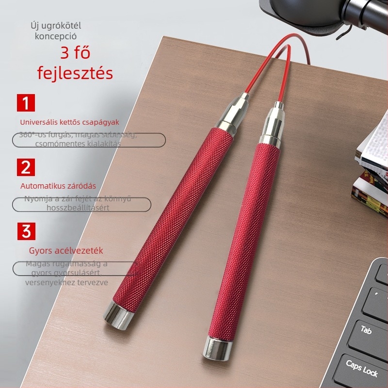 Önzáró mechanizmusú professzionális ugrókötél - PVC zsinór, Yue Shang, edzéshez