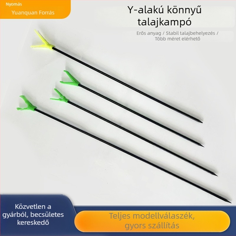 Y-típusú horgászbot-tartó földi szeggel – tengeri botokhoz, hosszú dobásokhoz