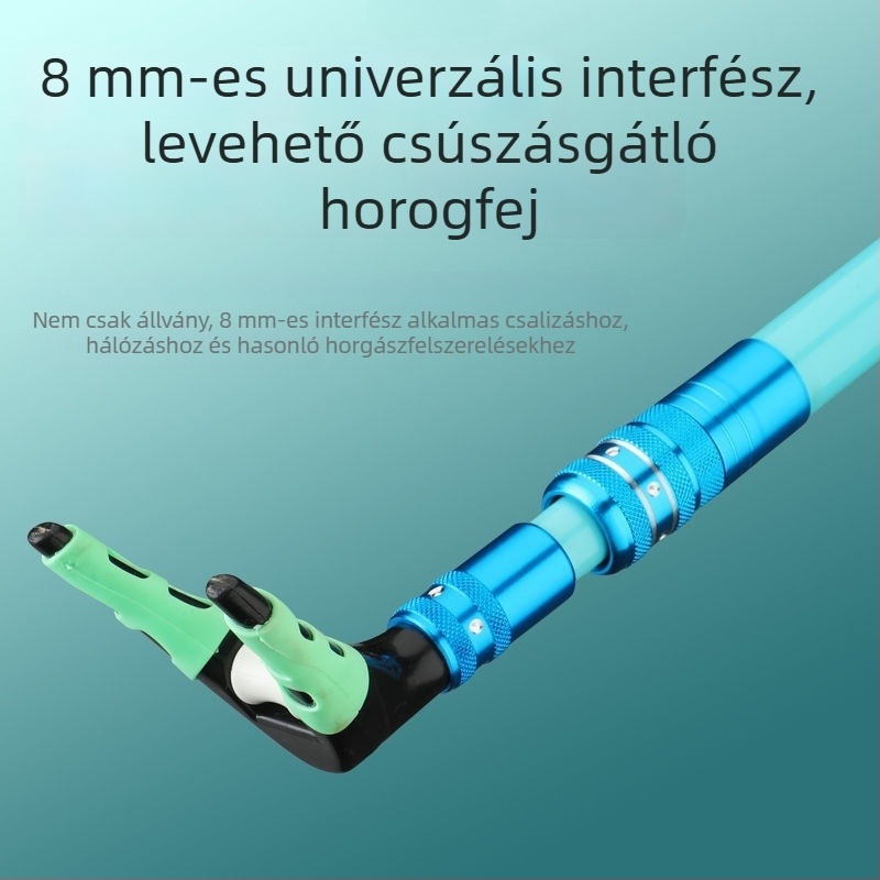 Szénszálas botállvány - ultra könnyű és ultra kemény, tartozékok: doboz és szék, platforma a horgászathoz, földbe szúrt rögzítés és teleszkópos beállítás, többfunkciós nagy halakhoz