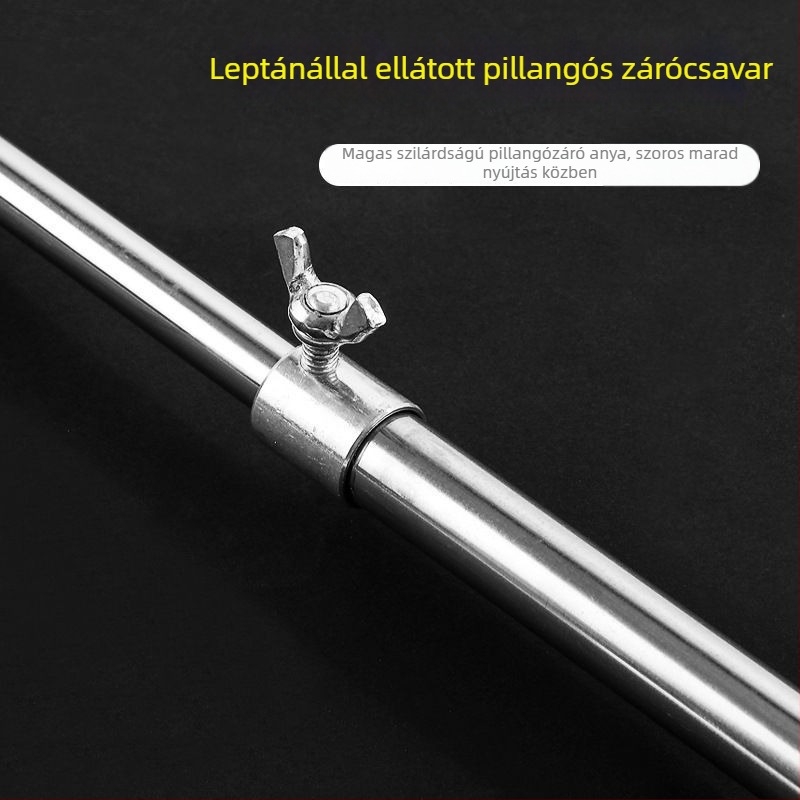 Land War Brigade Rozsdamentes acél horgászbot állvány görgővel – teljesen fémből készült hosszú tartó