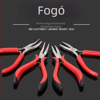 Joist acélsodrófogó lapos és hegyes szájjal, horogkötéshez és damil rögzítéséhez, acél