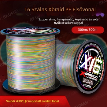 BKUMAN PE fő halászati zsinór, szakítószilárdság 3–33 kg, 100 orsó a dobozban