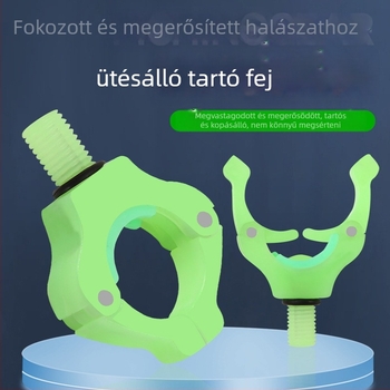 Műanyag mágneses horgászbot-tartófej, európai kereszttartóval, spirális interfésszel, nylon csatlakozóval (ABS magnet)