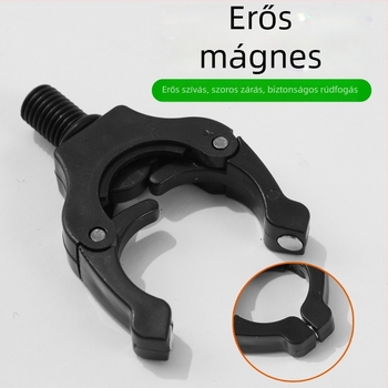 Műanyag mágneses horgászbot-tartófej, európai kereszttartóval, spirális interfésszel, nylon csatlakozóval (ABS magnet)
