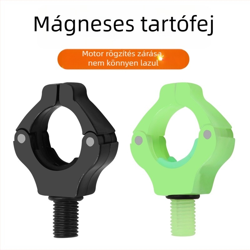 Műanyag mágneses horgászbot-tartófej, európai kereszttartóval, spirális interfésszel, nylon csatlakozóval (ABS magnet)