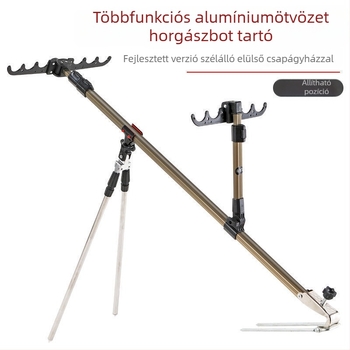 Alumínium-ötvözetből készült bot tartó, forgatható, összecsukható, több bothoz