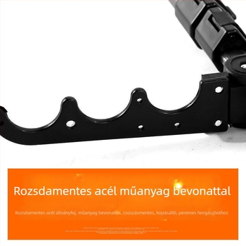 Alumínium-ötvözetből készült bot tartó, forgatható, összecsukható, több bothoz