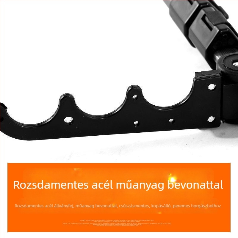 Alumínium-ötvözetből készült bot tartó, forgatható, összecsukható, több bothoz