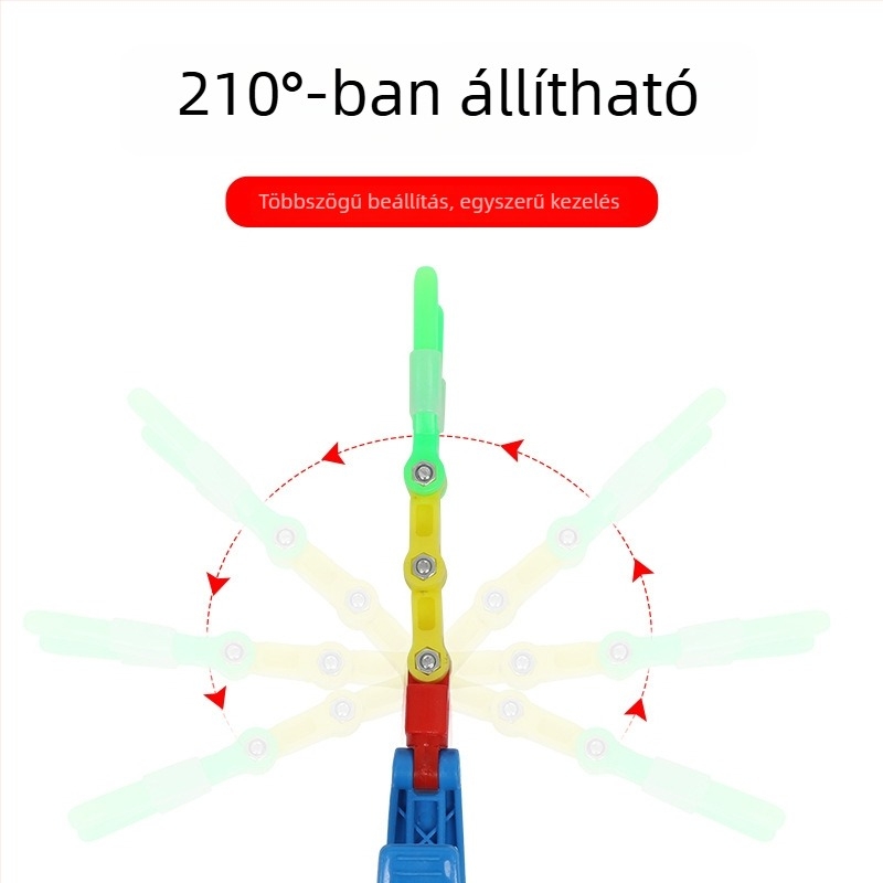 Összecsukható hátsó akasztós horgászbot-tartó foszforeszkáló szilikon burkolattal, botbarát