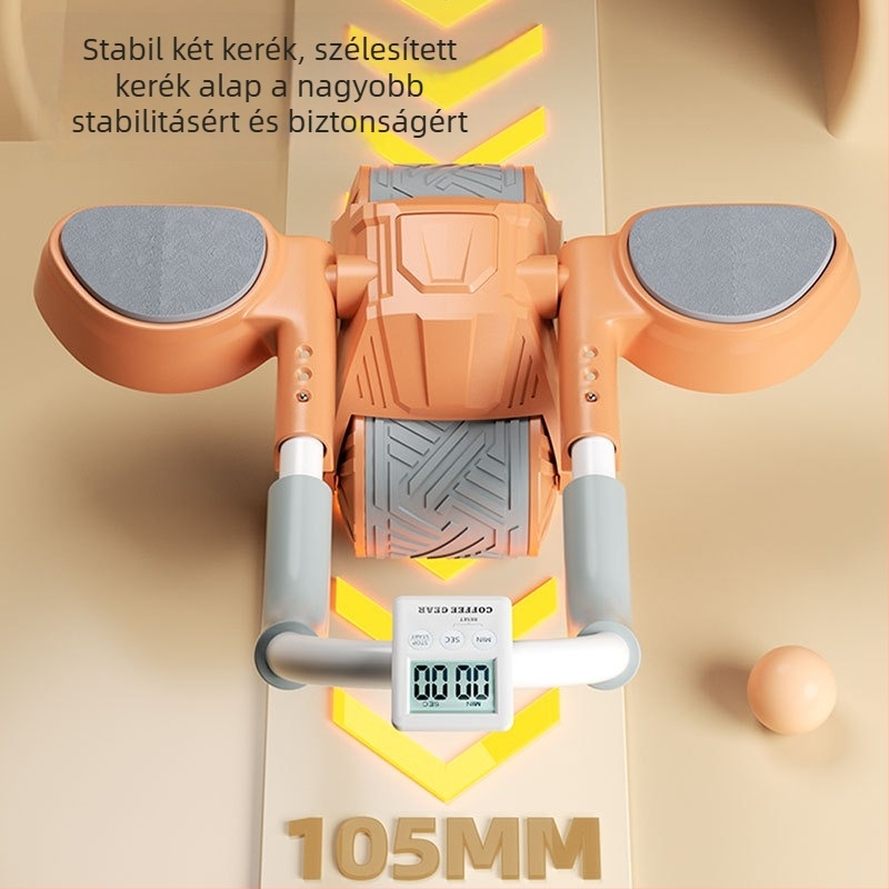 Könyöktámaszos hasizom-gördítő kerék automatikus visszapattanással — otthoni fitnesz berendezés, modell 08, 1,3 kg