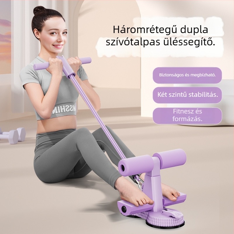 Sit-up segédeszköz dupla szívócsészékkel és csúszásmentes pánttal, modell Xg-55668, 630 g
