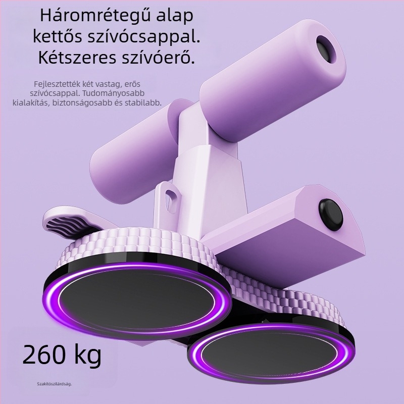 Sit-up segédeszköz dupla szívócsészékkel és csúszásmentes pánttal, modell Xg-55668, 630 g