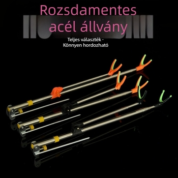 1,7 m × 2,1 m kétfunkciós rozsdamentes acél horgászbot-tartó