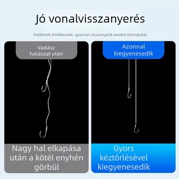 Nylonból készült főhorgászati damil vezetőzsinórral, licencelt privát címkével