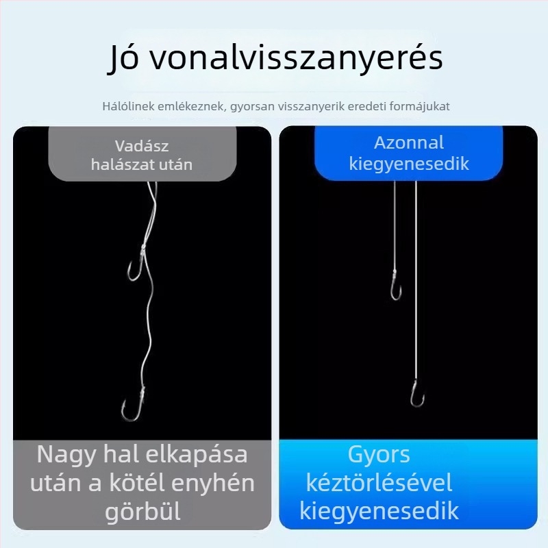 Nylonból készült főhorgászati damil vezetőzsinórral, licencelt privát címkével