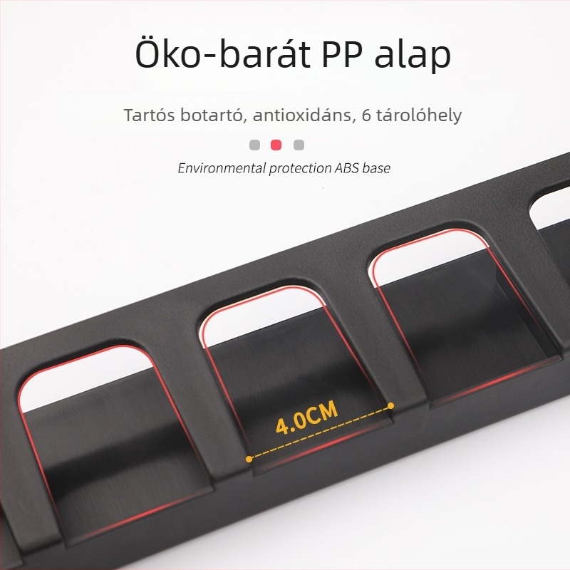 Fali függőleges horgászbot-tartó és kiállító állvány – tárolja botokat, csalikat és hálót