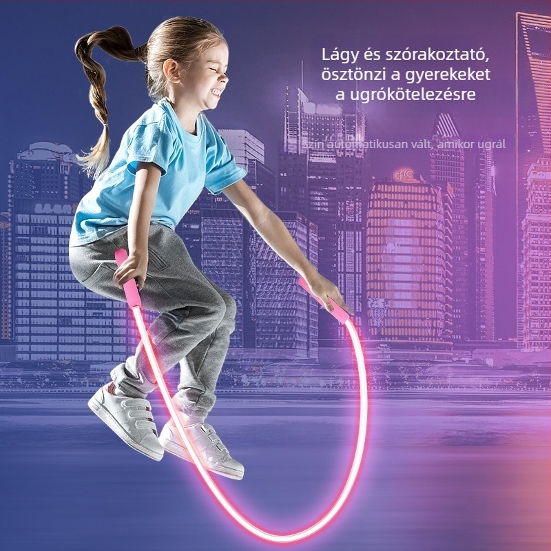 Fénylő ugrókötél PVC optikai rosttal, Strong márka
