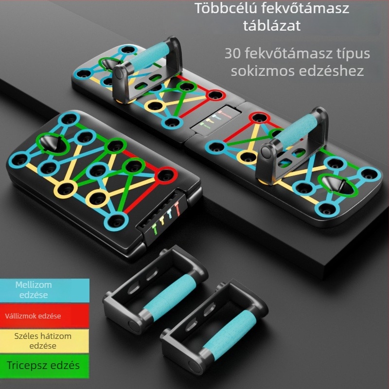 Összecsukható push-up állvány, modell FWC-2, tömeg 890 g, otthonra, irodára és kültérre