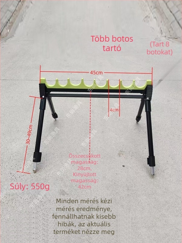Alumíniumötvözetű teleszkópos halászbot-tartó, több bot számára